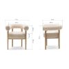 Scaun lemn tapitat bej deschis/natur Moon Plus