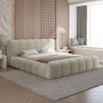 Pat tapitat somiera rabatabila 200 x 200 cm crem Adell