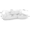 Coltar fix dreapta L bej deschis Teddy