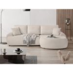Coltar fix dreapta L bej deschis Teddy