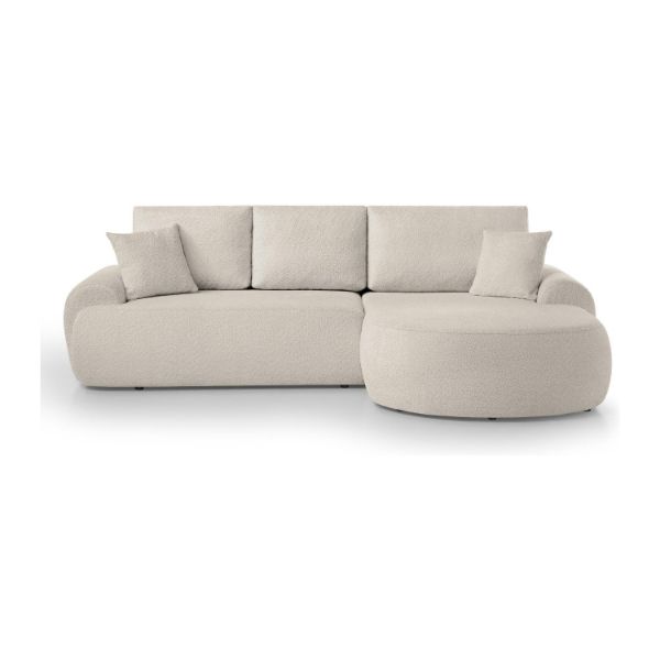 Coltar fix dreapta L bej deschis Teddy