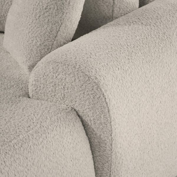 Coltar fix dreapta L bej deschis Teddy