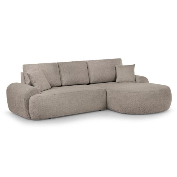Coltar fix dreapta L gri bej Teddy