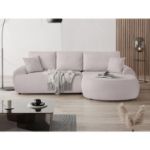 Coltar fix dreapta L roz deschis Teddy