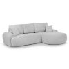 Coltar fix dreapta L gri deschis Teddy