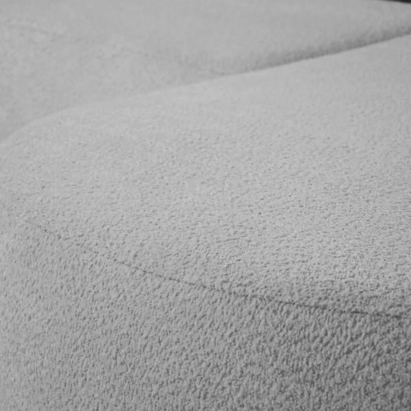 Coltar fix dreapta L gri deschis Teddy
