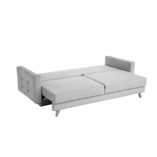 Canapea extensibila 3 locuri gri deschis Vegas
