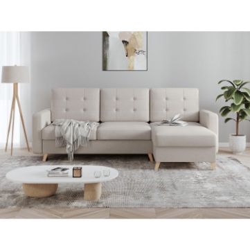 	Coltar extensibil universal 3 locuri crem Vegas