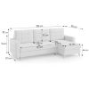Coltar extensibil universal 3 locuri gri deschis Vegas