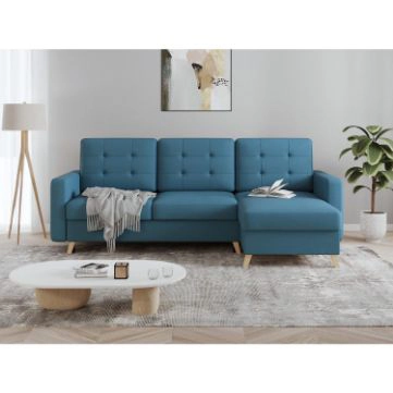 Coltar extensibil universal 3 locuri albastru Vegas