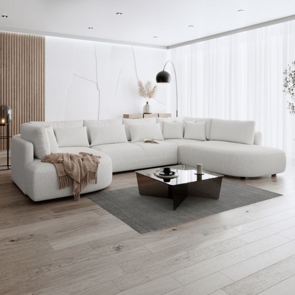 	Coltar fix forma U gri deschis Jacobs
