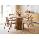 Masa rotunda fixa 120 cm stejar natur Olaf