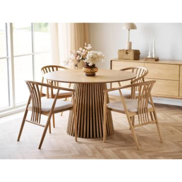 Masa rotunda fixa 120 cm stejar natur Olaf