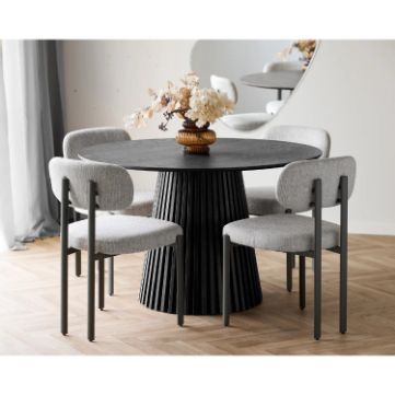 	Masa rotunda fixa 120 cm negru Olaf