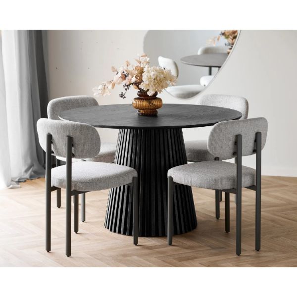 	Masa rotunda fixa 120 cm negru Olaf