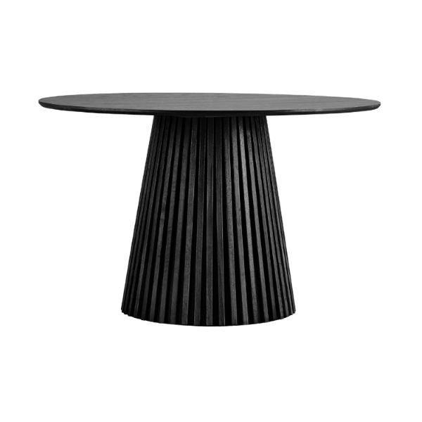 Masa rotunda fixa 140 cm negru Olaf