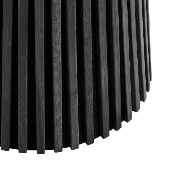Masa rotunda fixa 140 cm negru Olaf
