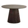 Masa rotunda fixa 140 cm stejar afumat Olaf