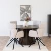 Masa rotunda fixa 140 cm stejar afumat Olaf