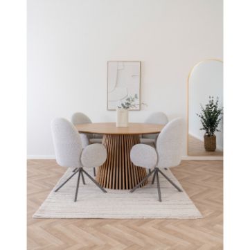 	Masa rotunda fixa 140 cm stejar natur Olaf