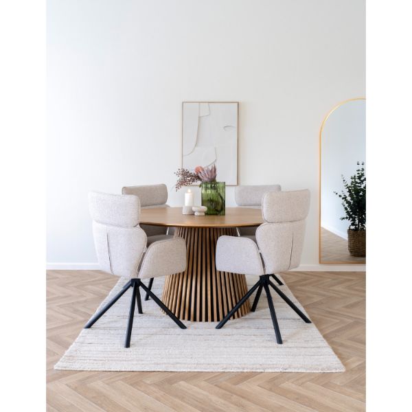 	Masa rotunda fixa 140 cm stejar natur Olaf