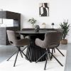 	Masa rotunda extensibila 120/200 cm negru Olaf