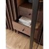  Bufet inalt 2 usi, 2 sertare, decor stejar afumat/negru Piemonte 