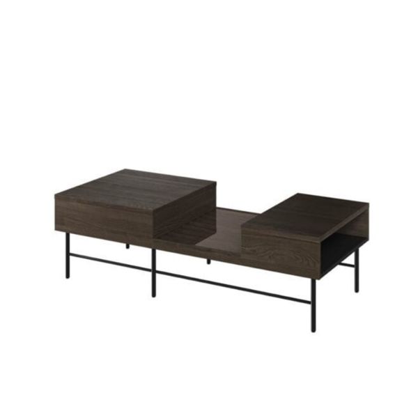 Masuta joasa, 1 sertar, decor stejar afumat/negru Piemonte