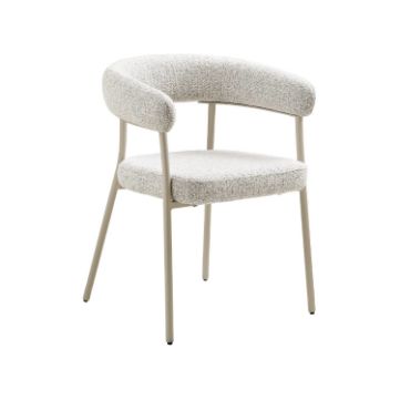 Scaun tapitat cu brate sand/gri casmir Trivio