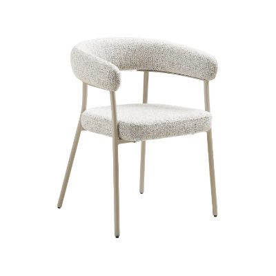 Scaun tapitat cu brate sand/gri casmir Trivio