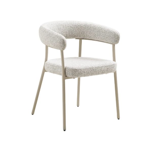 Scaun tapitat cu brate sand/gri casmir Trivio