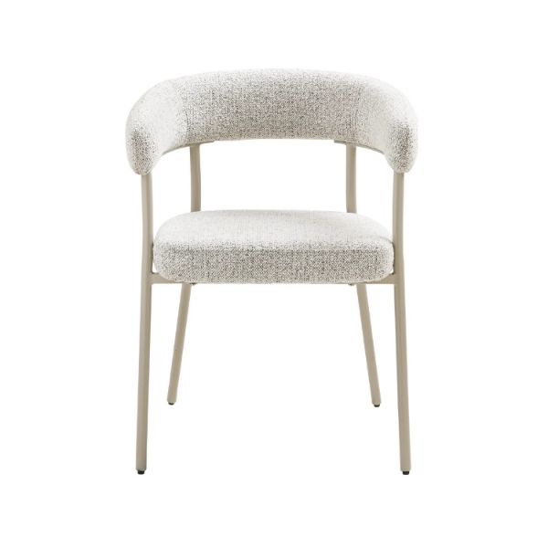 Scaun tapitat cu brate sand/gri casmir Trivio