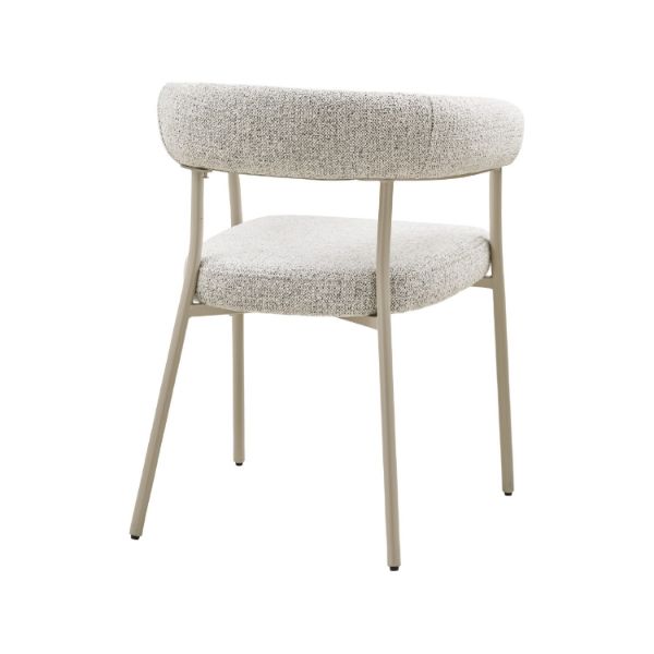 Scaun tapitat cu brate sand/gri casmir Trivio