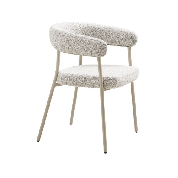 Scaun tapitat cu brate sand/gri casmir Trivio
