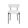 Scaun tapitat alb boucle/negru Badalona