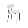 Scaun tapitat alb boucle/negru Badalona