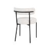 Scaun tapitat alb boucle/negru Badalona