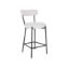 Scaun bar tapitat alb boucle/negru Badalona