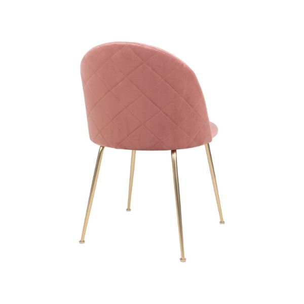 Scaun tapitat roz/auriu Geneve