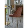 Scaun tapitat roz/auriu Geneve