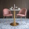 Scaun tapitat roz/auriu Geneve
