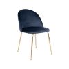 Scaun tapitat bleumarin/auriu Geneve