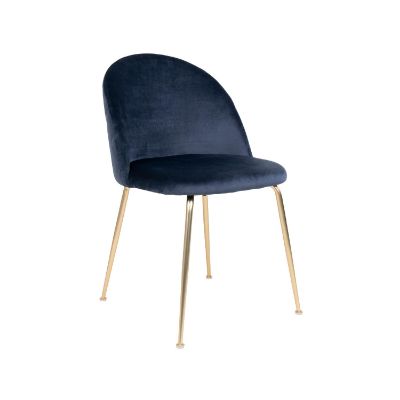 Scaun tapitat bleumarin/auriu Geneve