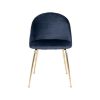 Scaun tapitat bleumarin/auriu Geneve