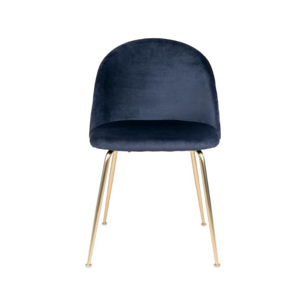 Scaun tapitat bleumarin/auriu Geneve