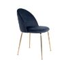 Scaun tapitat bleumarin/auriu Geneve