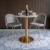 Scaun tapitat gri/auriu Geneve