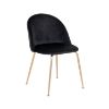 Scaun tapitat negru/auriu Geneve