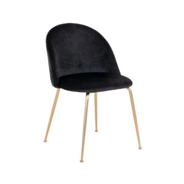 Scaun tapitat negru/auriu Geneve