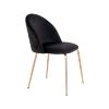 Scaun tapitat negru/auriu Geneve